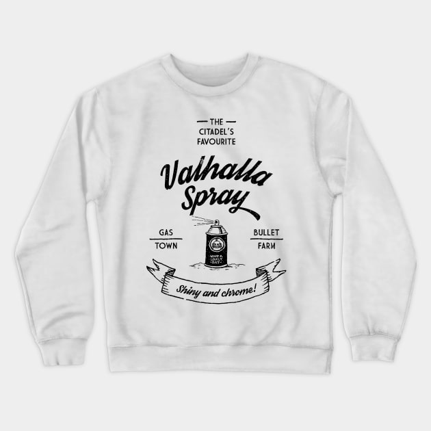 Valhalla Spray - black artwork Crewneck Sweatshirt by belial90